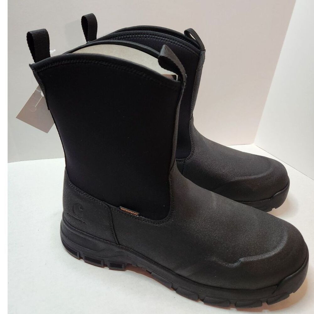 Carhartt Kentwood Waterproof 9" Steel Toe Wellington Men's 11.5 wide Black